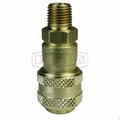 Dixon DF Series Industrial Male Quick Connect Coupler, 3/8-18 Nominal, Quick Disconnect Coupler x NPTF, Br 3DM3-B